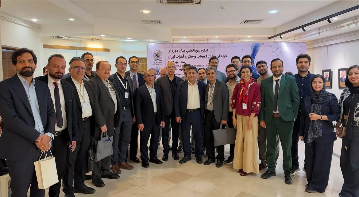 Larger group of neurosurgeons and colleagues at the Rasht interim congress