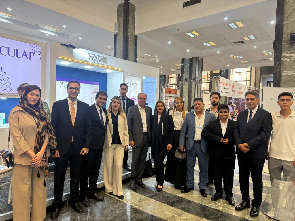 Prof. Guive Sharifi and his team visiting exhibition booths at the Urmia neurosurgery congress