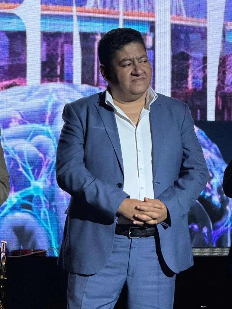 On stage during the awards programme at the Congress of Neurosurgery and Spine Surgeons, Urmia