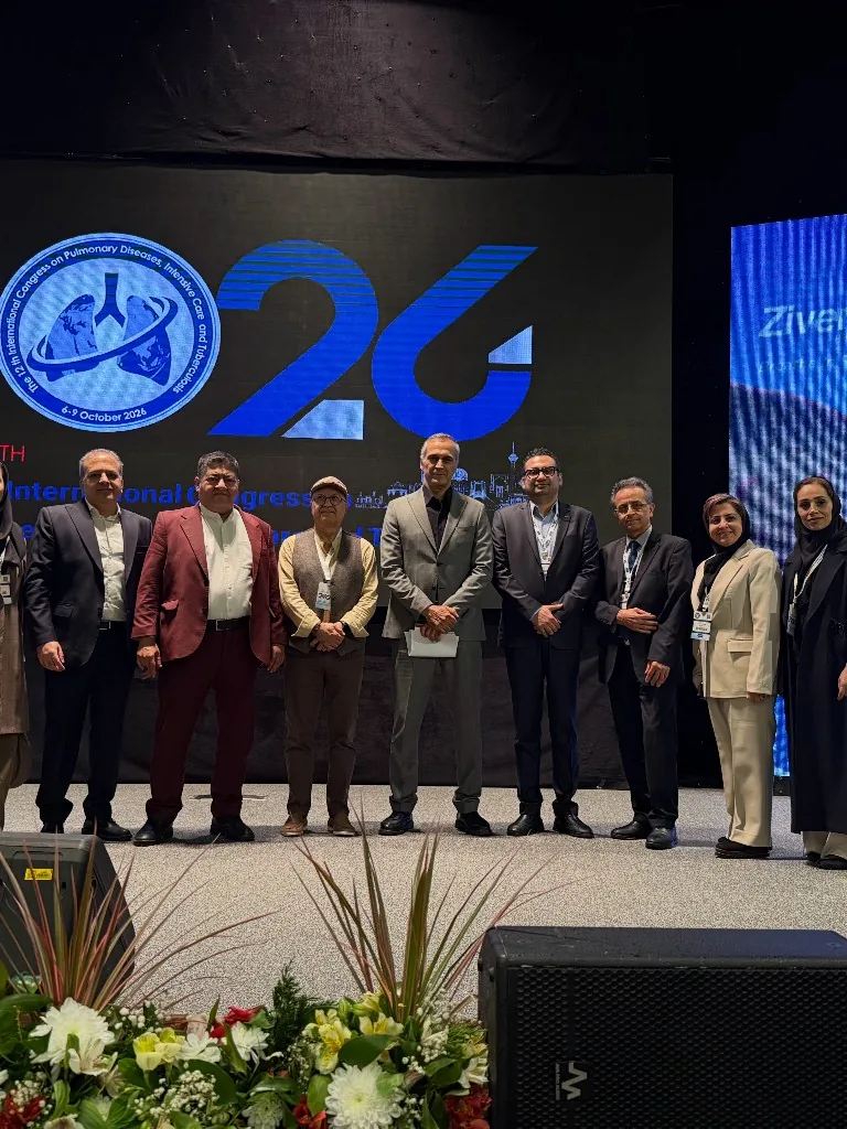 Faculty on stage at the 12th International Congress on Pulmonary Diseases, Intensive Care and Tuberculosis in Tehran