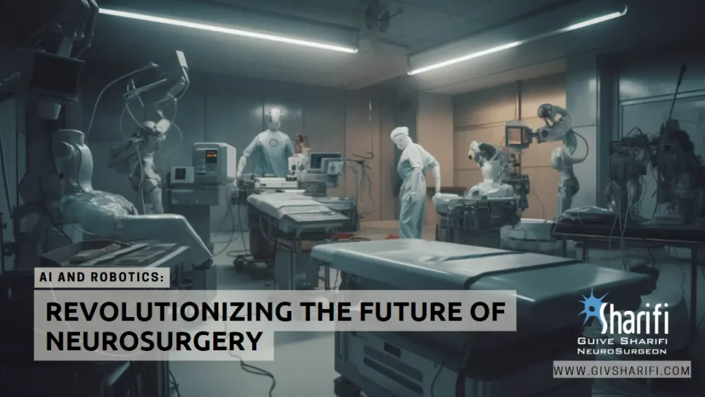 AI-powered robot assisting a neurosurgeon in the operating room